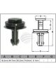 Jaylec Pack 100 Automotive Fastener Gm Black Plastic
