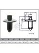 Jaylec Pack 100 Automotive Fastener For Nissan Black Plastic