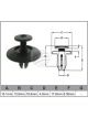 Jaylec Pack 100 Automotive Fastener For Mazda Black Plastic