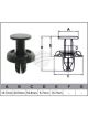 Jaylec Pack 100 Automotive Fastener Honda Black Plastic