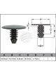 Jaylec Pack 100 Automotive Fastener Universal Black Plastic