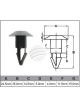 Jaylec Pack 10 Automotive Fastener Universal Black Plastic