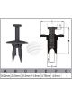 Jaylec Pack 100 Automotive Fastener Universal Black Plastic