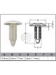Jaylec Pack 100 Automotive Fastener Gm White Plastic