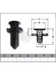 Jaylec Pack 10 Automotive Fastener Universal Black Plastic