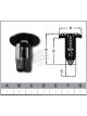 Jaylec Pack 10 Automotive Fastener Universal Black Plastic