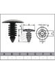 Jaylec Pack 10 Automotive Fastener Universal Black Plastic