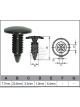 Jaylec Pack 10 Automotive Fastener Universal Black Plastic