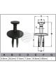 Jaylec Pack 10 Automotive Fastener Gm Black Plastic