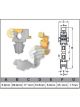 Jaylec Pack 10 Automotive Fastener Universal White Plastic