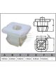 Jaylec Pack 10 Automotive Fastener Universal White Plastic