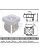 Jaylec Pack 10 Automotive Fastener Universal White Plastic