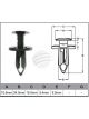 Jaylec Pack 10 Automotive Fastener Gm Black Plastic