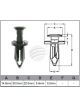 Jaylec Pack 10 Automotive Fastener Gm Black Plastic