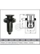 Jaylec Pack 10 Automotive Fastener Honda Black Plastic