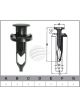 Jaylec Pack 10 Automotive Fastener Honda For Toyota Black Plastic B