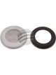 Hella Rnd LED Courtesy Lamp White 24V Black & White 50mm Rims 120mm