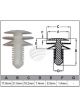 Jaylec Pack 10 Automotive Fastener Gm White Plastic