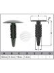 Jaylec Pack 10 Automotive Fastener Universal Black Plastic