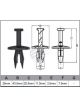 Jaylec Pack 10 Automotive Fastener Gm Black Plastic