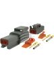 Deutsch Dtm Series 2 Way Connector Kit Incl Gold Terminals And Wedges