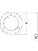 Hella Round Housing White For LED Courtesy Lamp