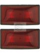 Autolamps 2 LED Rear End Outline Marker Lamp Red 12/24V Black