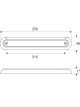 Autolamps LED Reverse Strip Lamp 12V 10 Square LED Recessed Mount