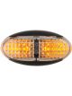 Jaylec LED Supplmtry Side Marker Lamp 10-30V 4 Led's Black Housing Clear