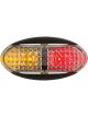 Jaylec LED Side Marker Lamp Amber/Red 10-30V 4 Led's Black Housing Clear