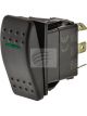 Jaylec Switch Rocker Sealed Mom On/Off 12/24V 20A @ 12V Green LED