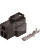 Jaylec Pack 10 Qc Connector Housing & Terminals Male 3 Way Black