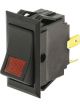 Jaylec Switch Rocker On Off Red LED 12/24V 20A @ 12V 10A @24V Mounting