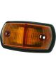 Jaylec LED Side Marker Lamp Amber 9-33V Black Base 0.5M Cable 120 X 64 X