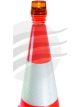 ACOT Amber LED Cone Beacon 4X Flash Patterns Single Double Quad Static