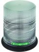 Jaylec LED Amber/Blue Beacon 12/24V 3 Bolt Polyc Mnt 24 Strb 2 Rot Patt