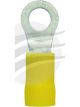 Jaylec Pck 10 Ring Terminal 5mm Insul Pvc Std Crimp Yellow Use