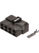 Jaylec Pack 10 Qc Connector Housing & Terminals Male 8 Way Black