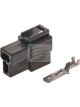Jaylec Pack 10 Qc Connector Housing & Terminals Male 2 Way Black