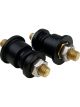 Proflow Electrical Bulkhead Connectors, Plastic, Black, Pair