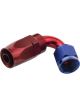 Proflow 120 Degree Hose End -04AN Hose to Female, Blue/Red