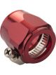 Proflow Aluminium Hex Hose Finisher Clamp 30.5mm ID, Red