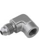 Proflow Female 90 Degree Adaptor 1/8in. NPT To Male -04AN, Silver