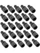 Proflow Bulk Pack Straight Push On Hose End -06AN, Black, 25pc