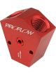 Proflow Fuel Block, Y-Type, Billet Aluminium, Red Anodised, 3/8 in