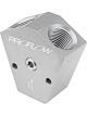 Proflow Fuel Block, Y-Type, Billet Aluminium, Red Anodised, 1/2