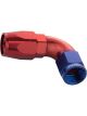 Proflow Fitting Hose End 90 Degree Full Flow -04AN, Blue/Red