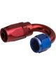 Proflow 180 Degree Hose End -06AN Hose to Female, Blue/Red