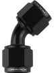 Proflow 45 Degree Female Flare Union Swivel Hose End -06AN, Black