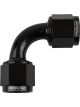 Proflow 90 Degree Female Flare Union Swivel Hose End -12AN, Black